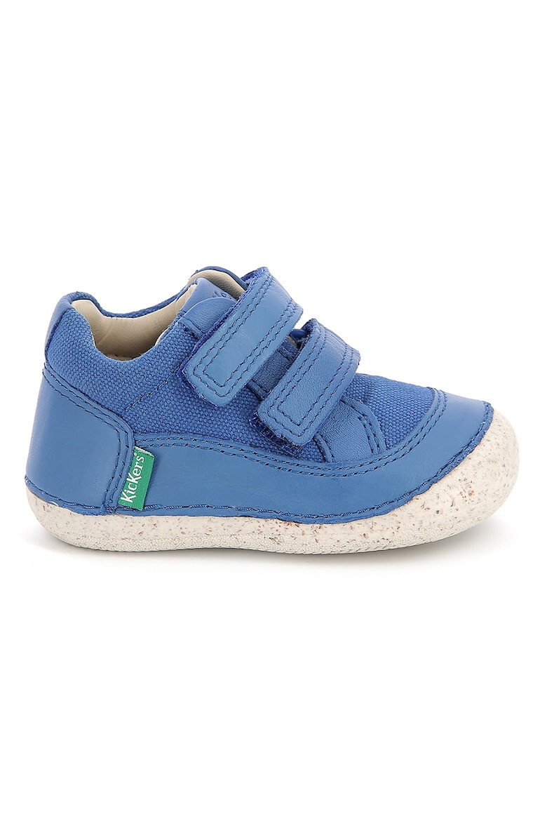 Kickers kids Pantofi sport din piele si material textil cu inchidere velcro - Pled.ro