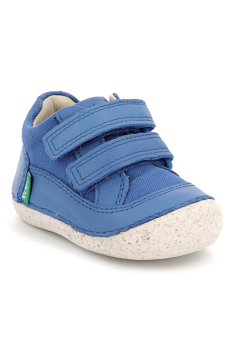 Kickers kids Pantofi sport din piele si material textil cu inchidere velcro - Pled.ro