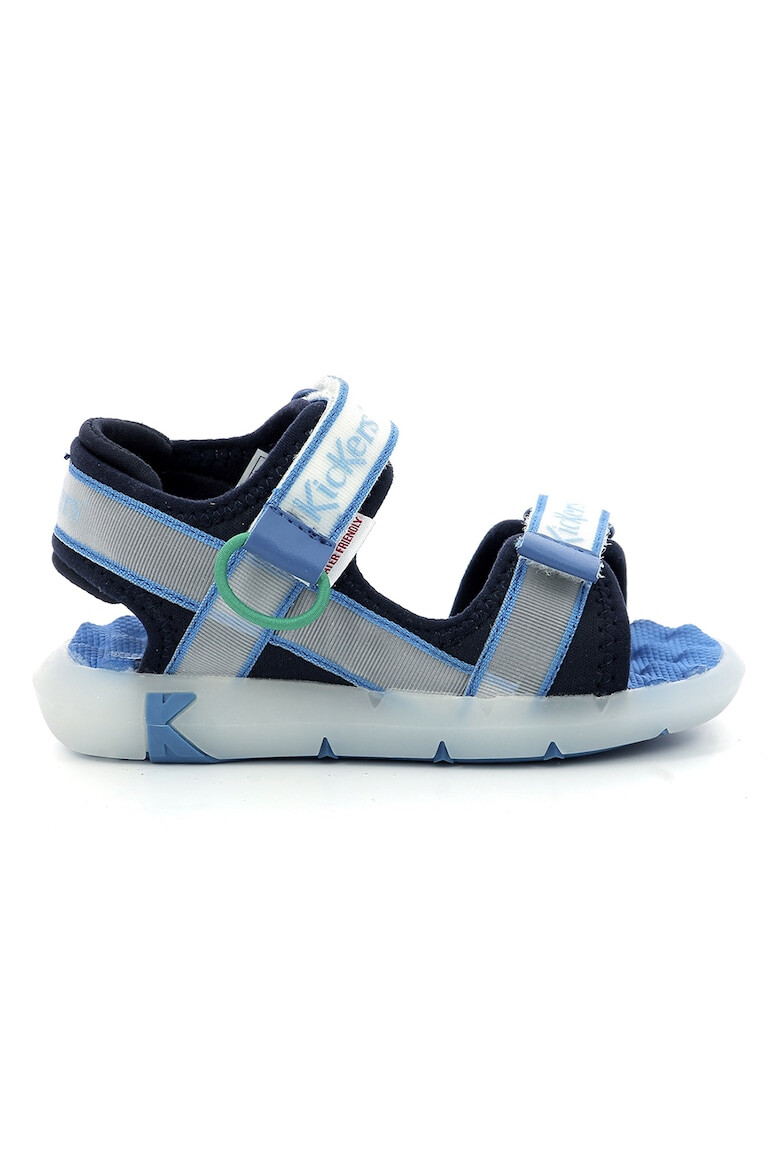 Kickers kids Sandale cu velcro si detalii logo - Pled.ro