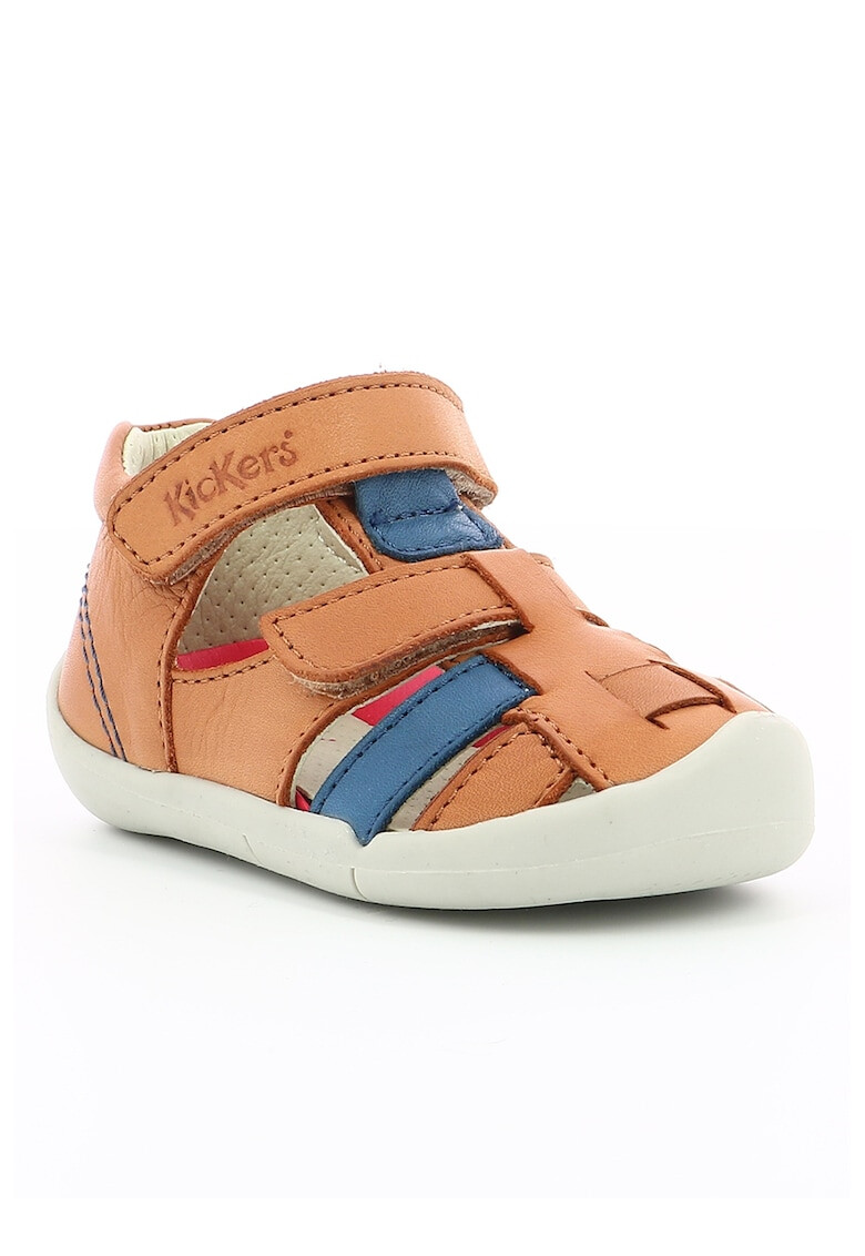 Kickers kids Sandale de piele cu velcro - Pled.ro