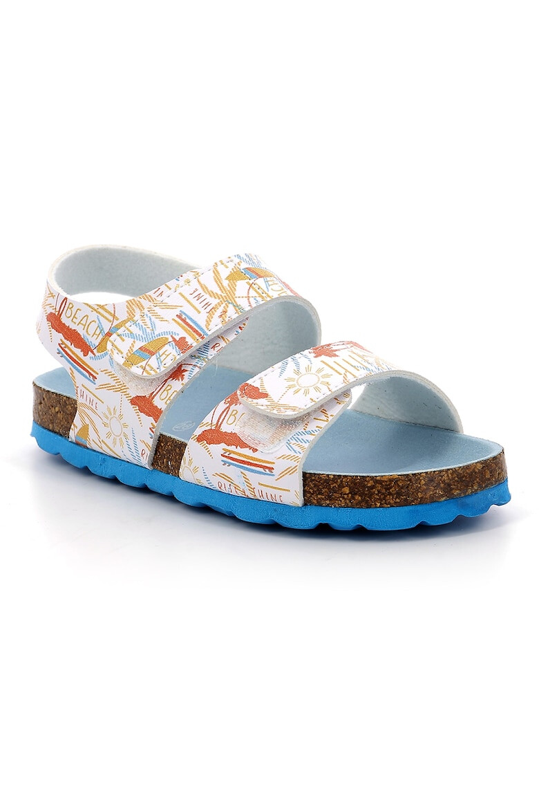 Kickers kids Sandale de piele ecologica cu model si velcro - Pled.ro