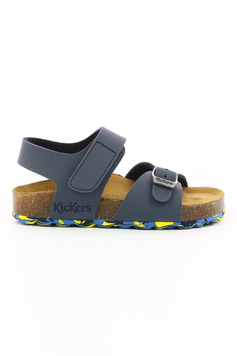 Kickers kids Sandale de piele ecologica cu velcro si catarama - Pled.ro