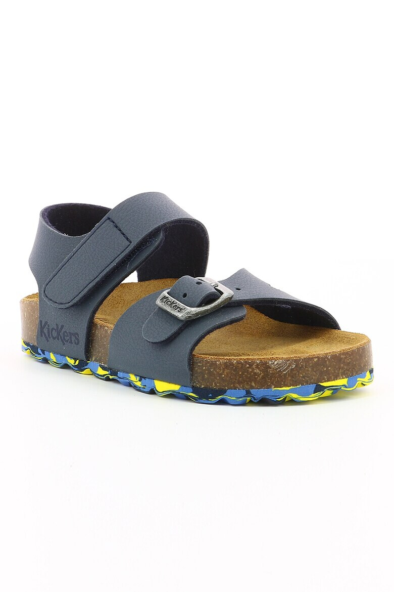 Kickers kids Sandale de piele ecologica cu velcro si catarama - Pled.ro