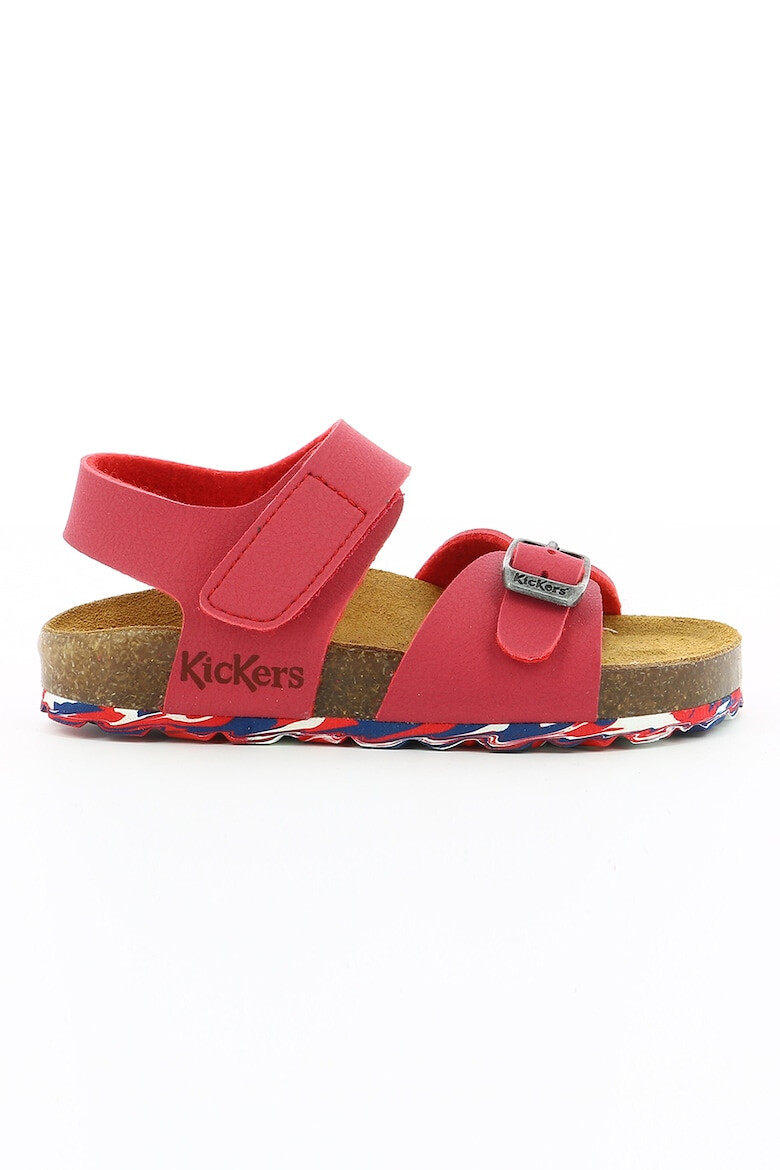 Kickers kids Sandale de piele ecologica cu velcro si catarama - Pled.ro