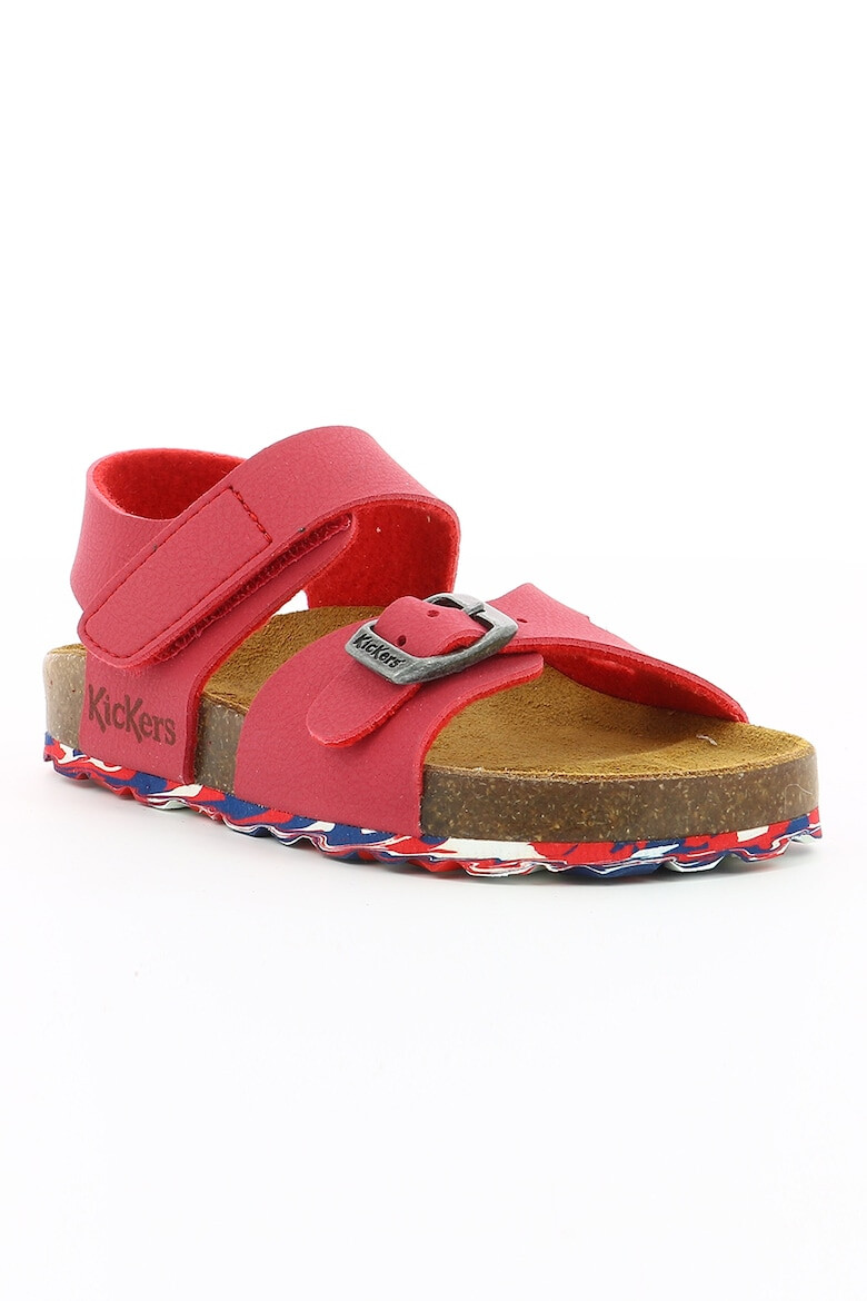 Kickers kids Sandale de piele ecologica cu velcro si catarama - Pled.ro