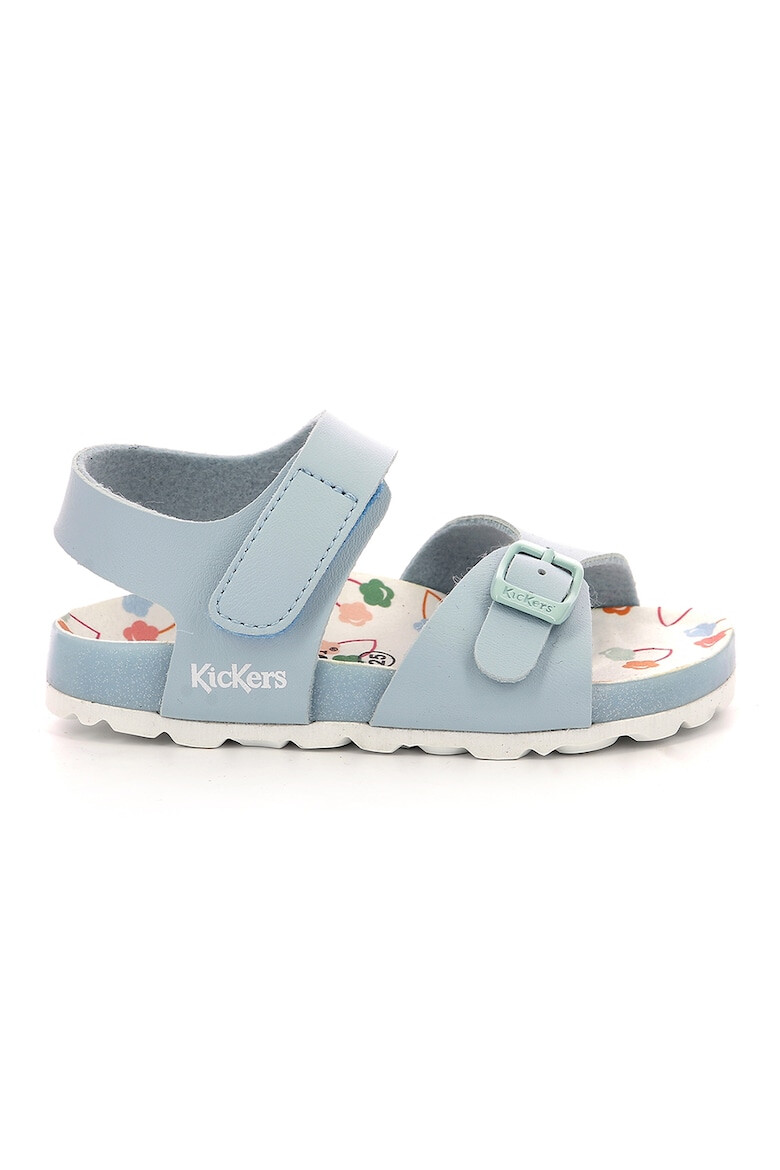 Kickers kids Sandale de piele ecologica cu velcro si catarama - Pled.ro