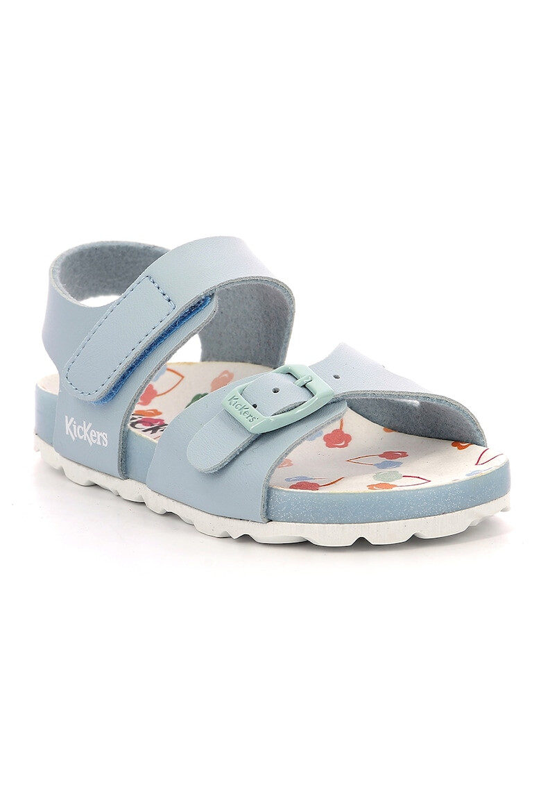 Kickers kids Sandale de piele ecologica cu velcro si catarama - Pled.ro