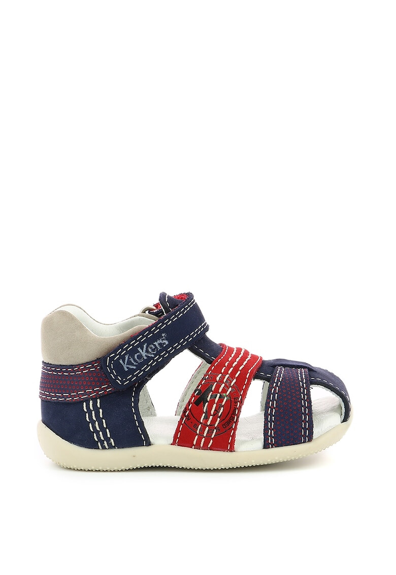 Kickers kids Sandale din piele cu model colorblock - Pled.ro