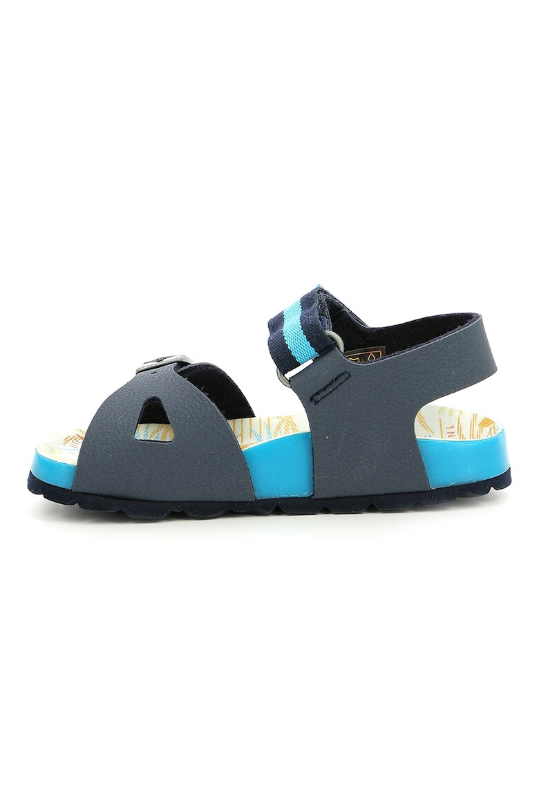 Kickers kids Sandale din piele ecologica cu bareta cu inchidere velcro - Pled.ro