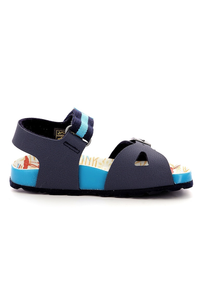 Kickers kids Sandale din piele ecologica cu bareta cu inchidere velcro - Pled.ro