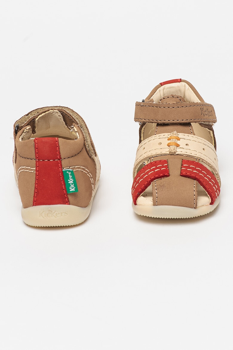 Kickers kids Sandale fisherman de piele intoarsa cu velcro - Pled.ro