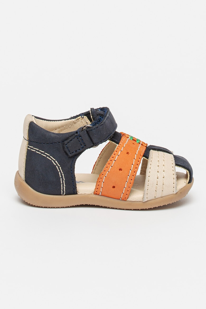 Kickers kids Sandale fisherman de piele intoarsa cu velcro - Pled.ro