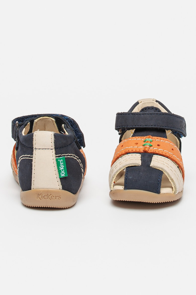 Kickers kids Sandale fisherman de piele intoarsa cu velcro - Pled.ro