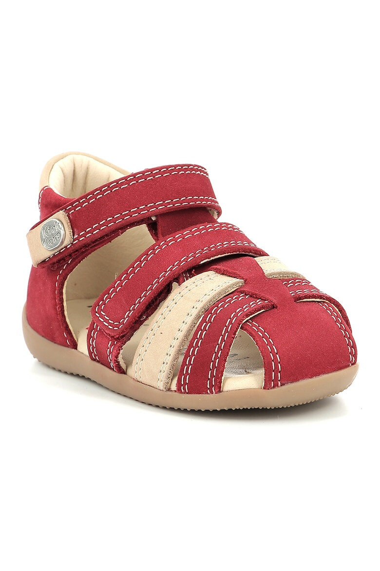 Kickers kids Sandale fisherman de piele intoarsa cu velcro - Pled.ro