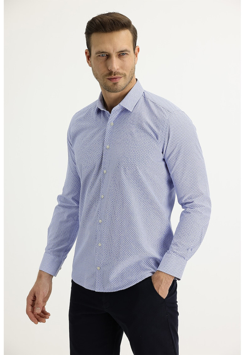 KIGILI Camasa slim fit cu model - Pled.ro