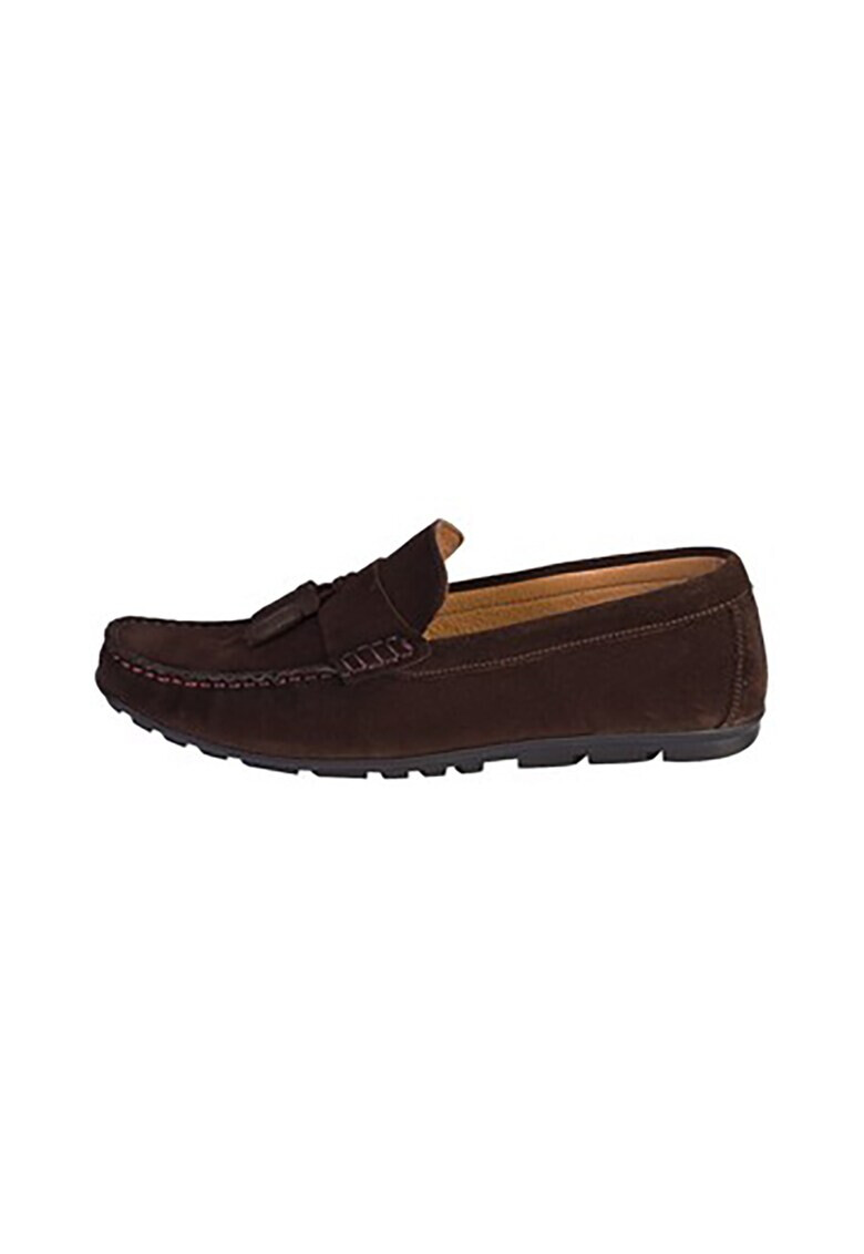 KIGILI Pantofi loafer de piele intoarsa cu varf rotund - Pled.ro