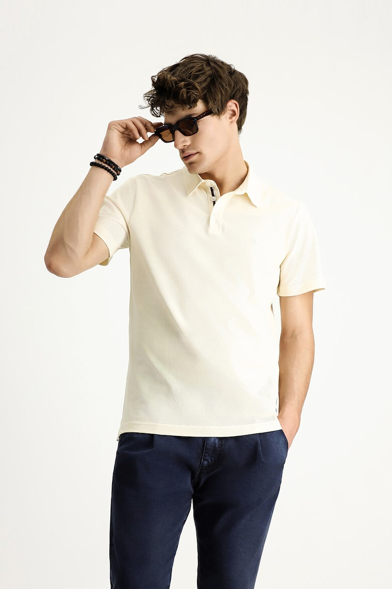 KIGILI Tricou polo slim fit din bumbac - Pled.ro