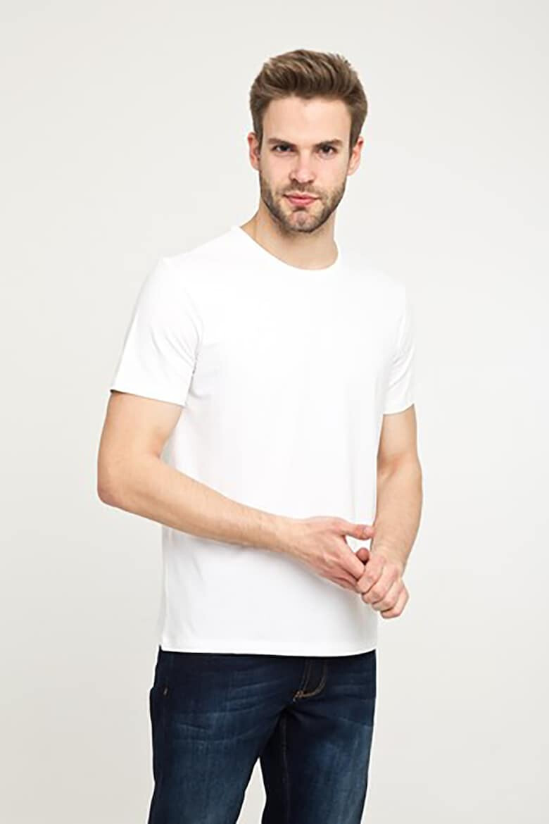 KIGILI Tricou slim fit cu decolteu la baza gatului - Pled.ro