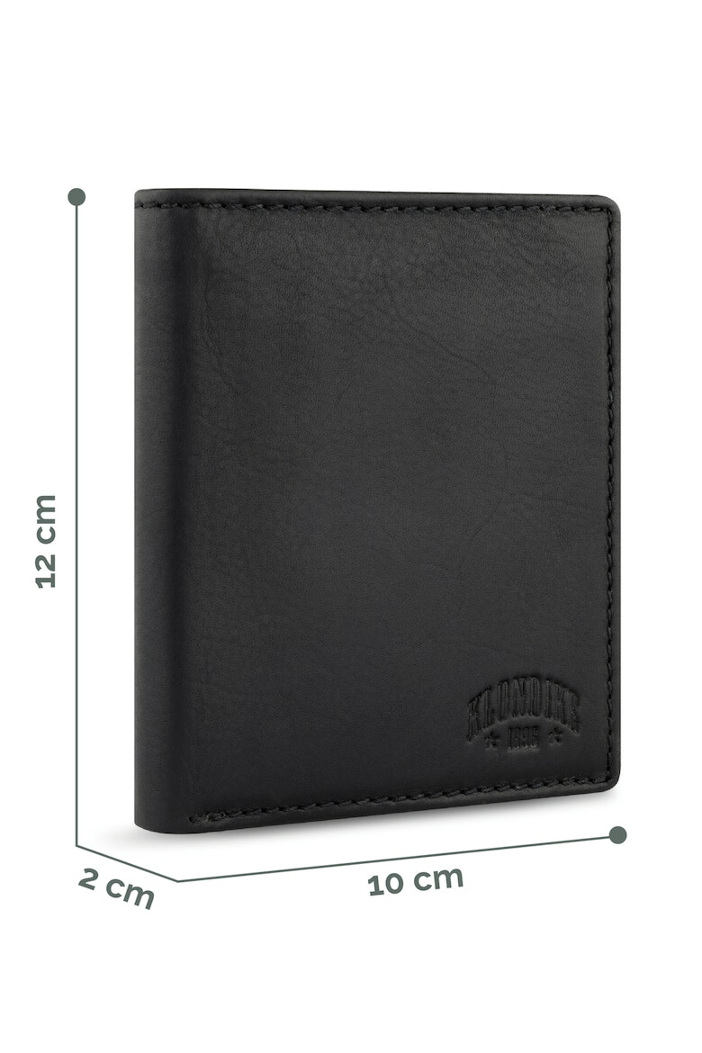 Klondike Portofel vertical barbati KD1301 seria Rush Daniel 12 x 10 x 2 cm piele naturala negru - Pled.ro