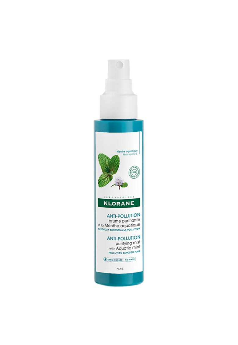 Klorane Spray cu extract de menta pentru par expus la poluare 100 ml - Pled.ro