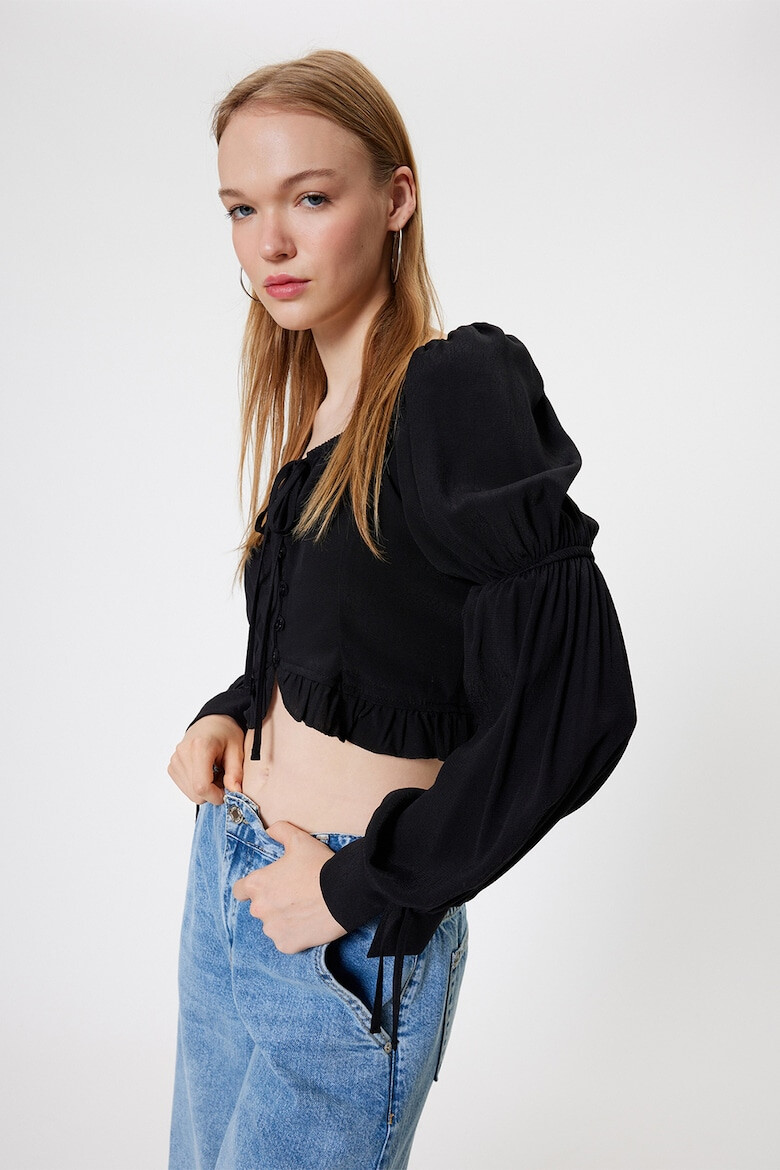 KOTON Bluza crop cu decolteu patrat - Pled.ro