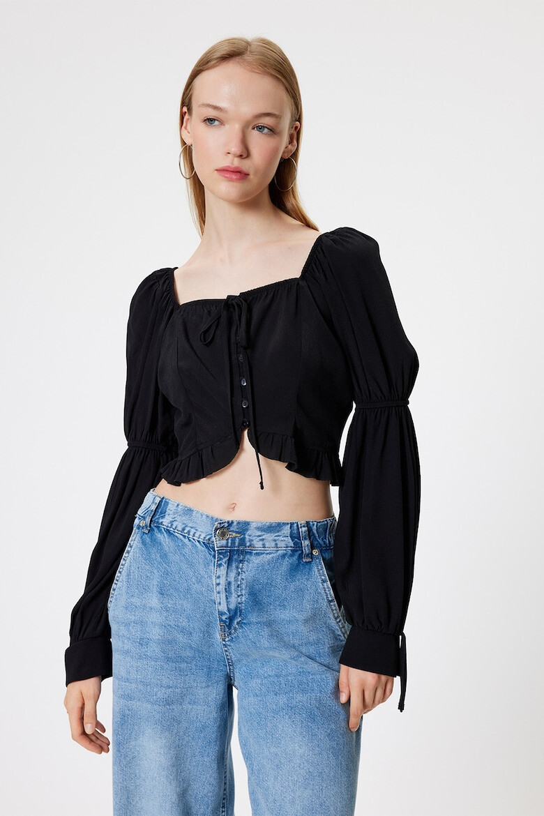 KOTON Bluza crop cu decolteu patrat - Pled.ro