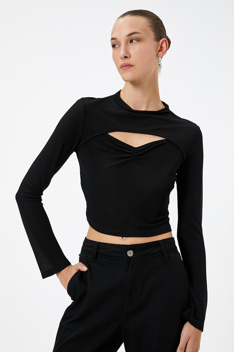 KOTON Bluza crop cu decupaj - Pled.ro