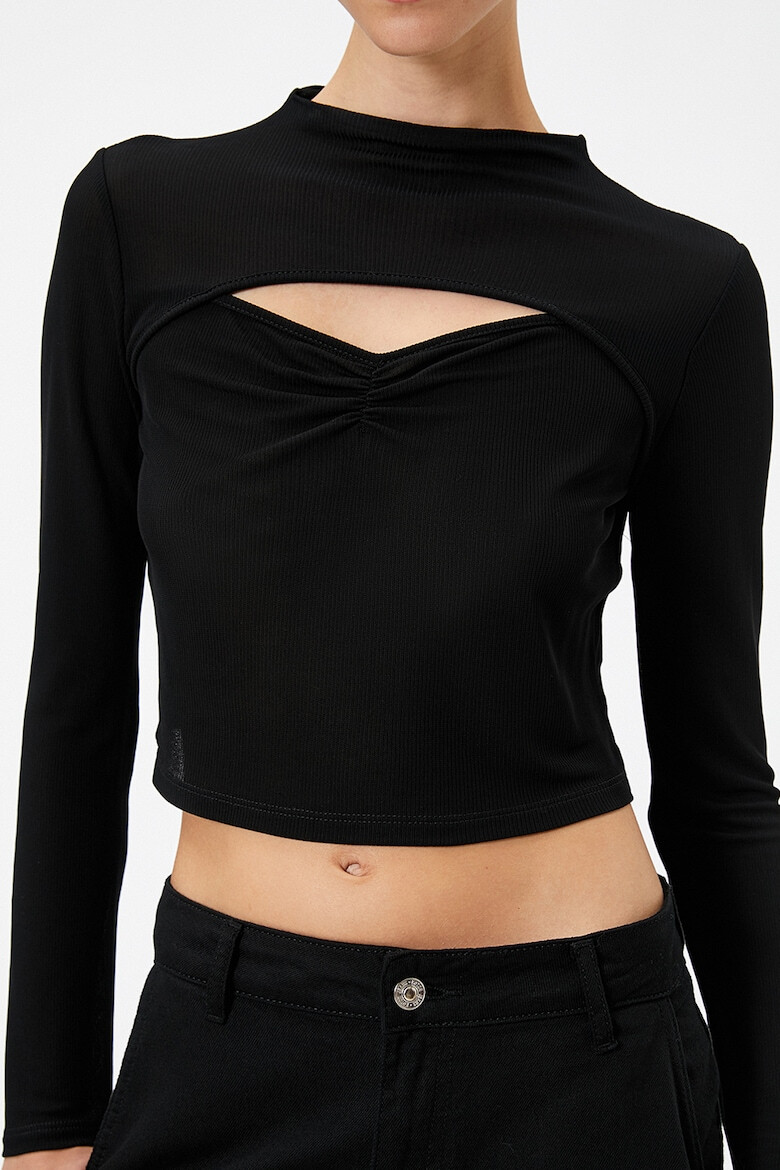 KOTON Bluza crop cu decupaj - Pled.ro