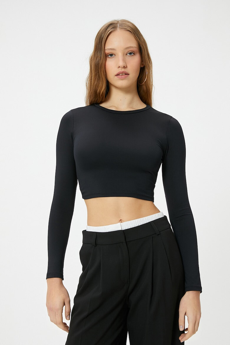 KOTON Bluza crop cu decupaj pe spate - Pled.ro