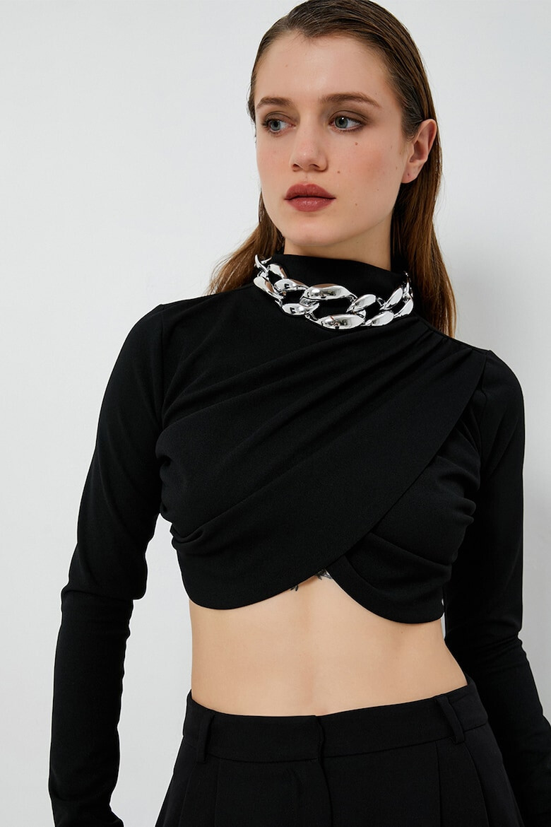 KOTON Bluza crop cu detaliu lant - Pled.ro