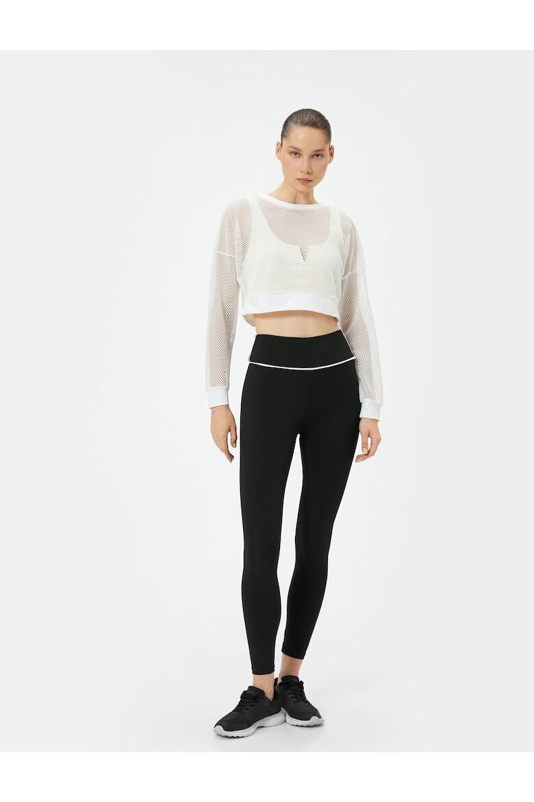 KOTON Bluza crop cu model cu perforatii - Pled.ro