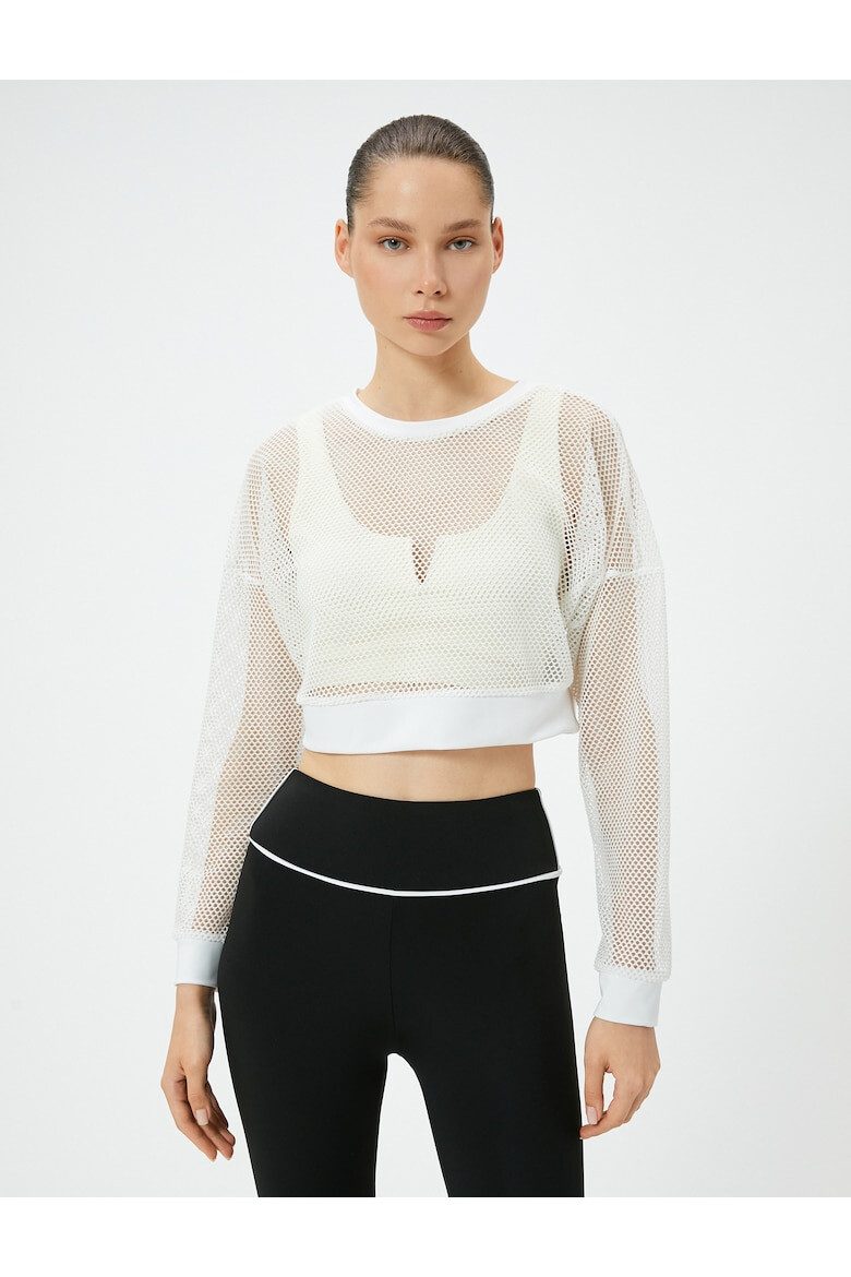 KOTON Bluza crop cu model cu perforatii - Pled.ro