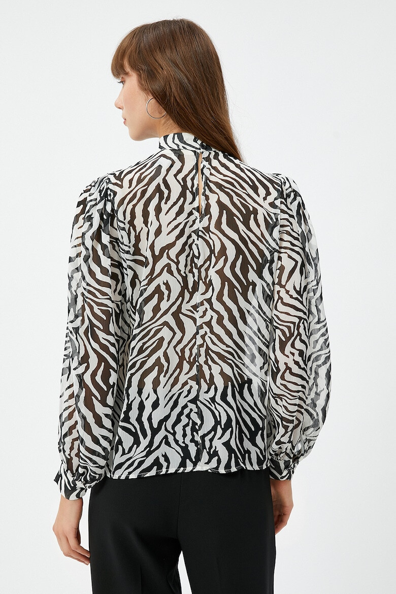 KOTON Bluza semitransparenta cu animal print - Pled.ro