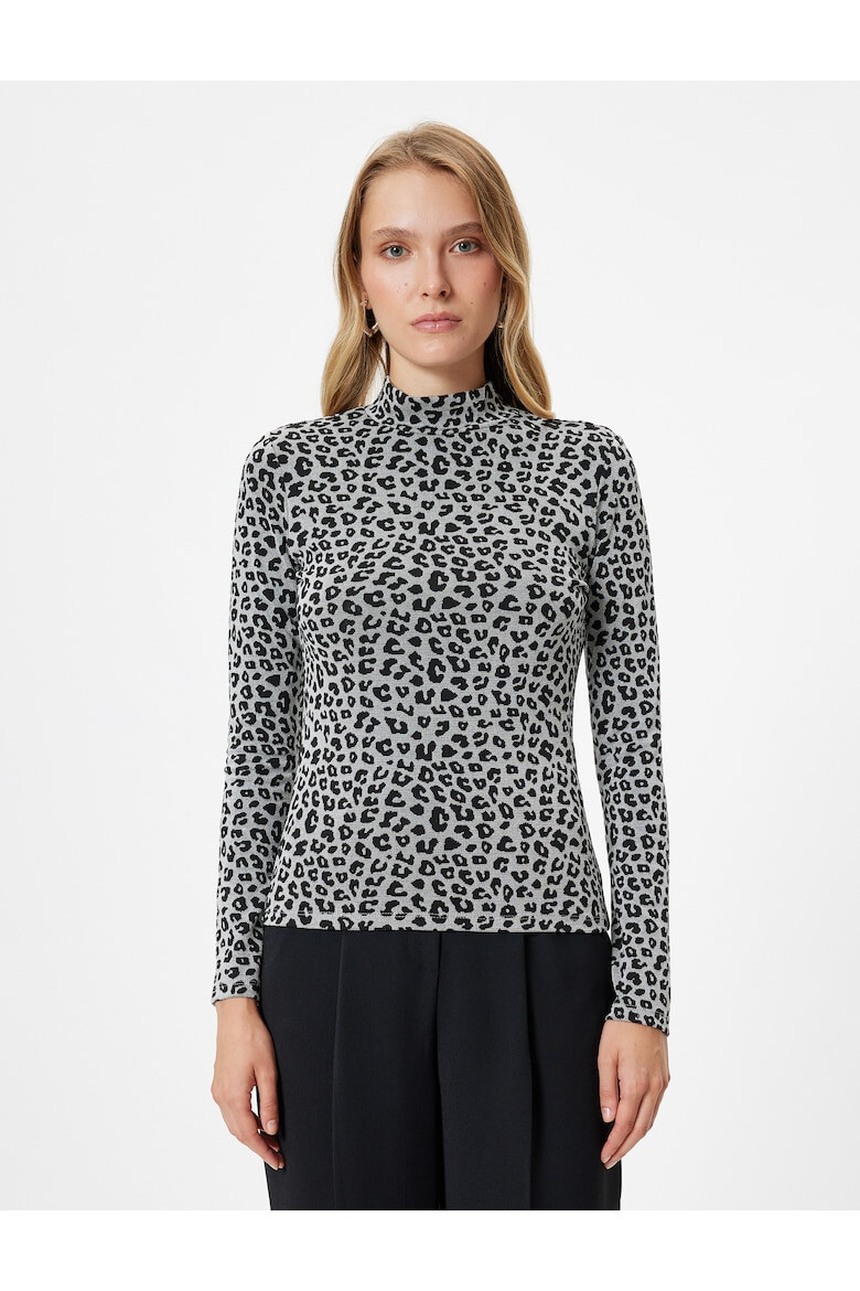 KOTON Bluza slim fit cu animal print - Pled.ro