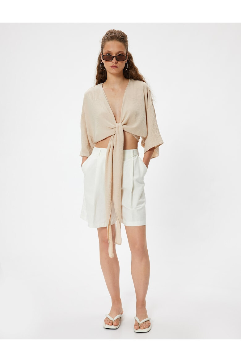 KOTON Bluza tip kimono crop - Pled.ro