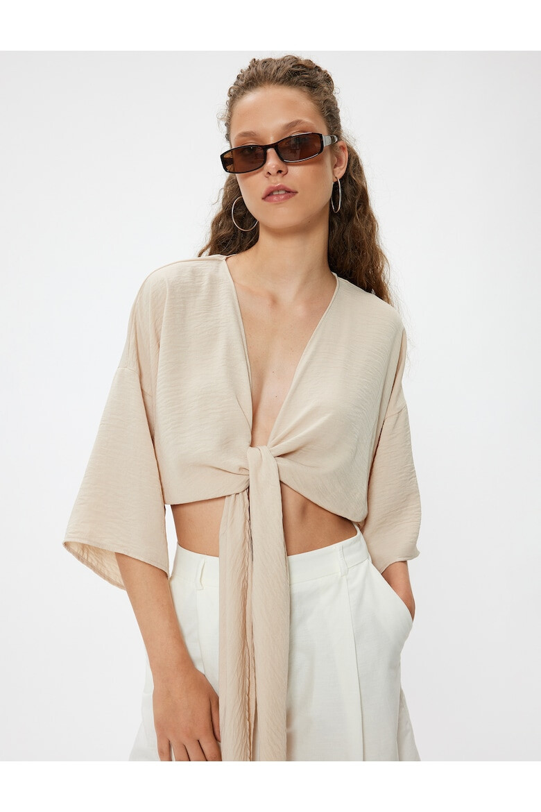 KOTON Bluza tip kimono crop - Pled.ro