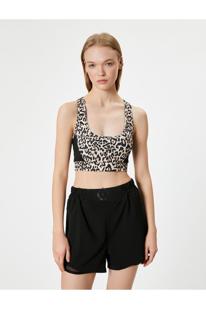 KOTON Bustiera slim fit cu animal print - Pled.ro