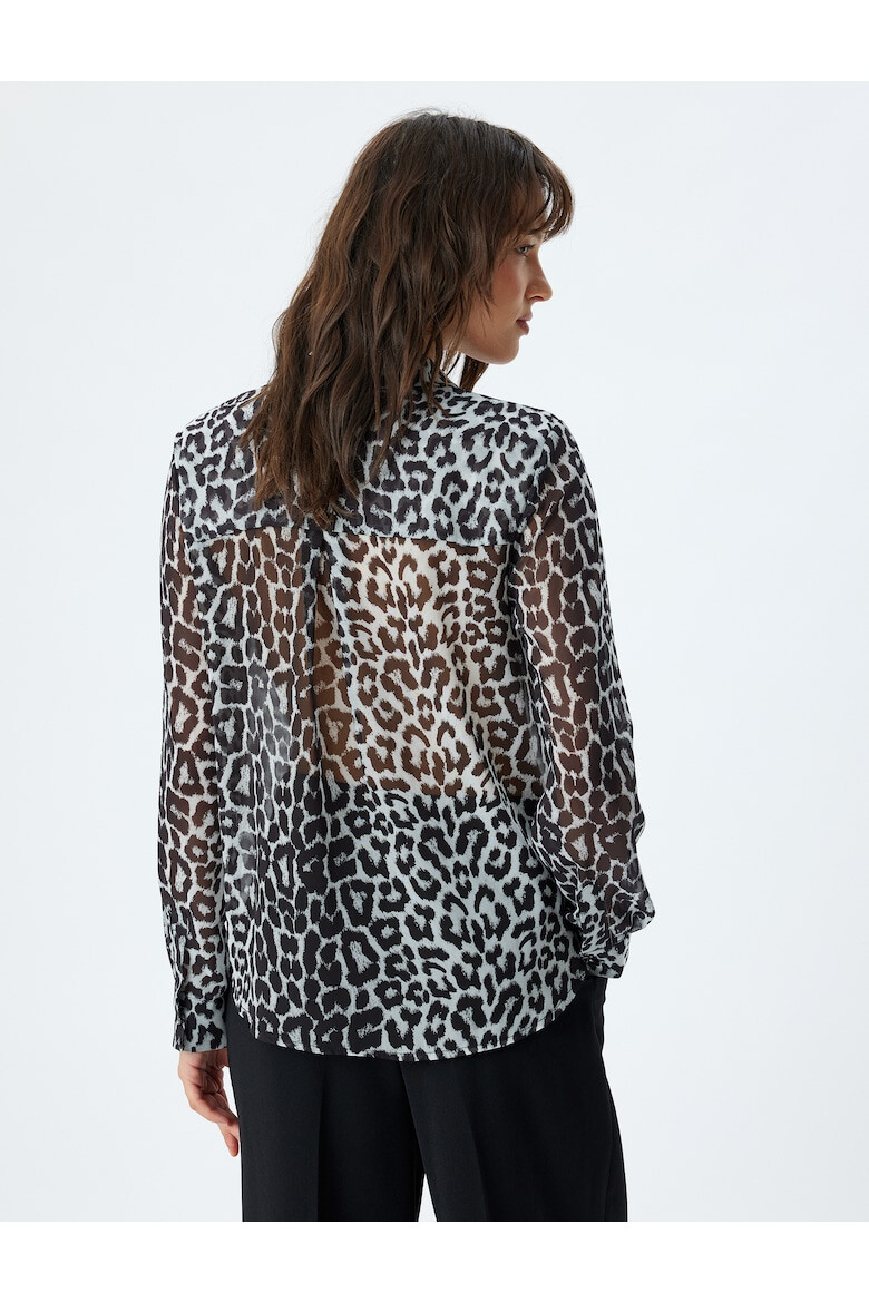 KOTON Camasa lejera cu model animal print - Pled.ro