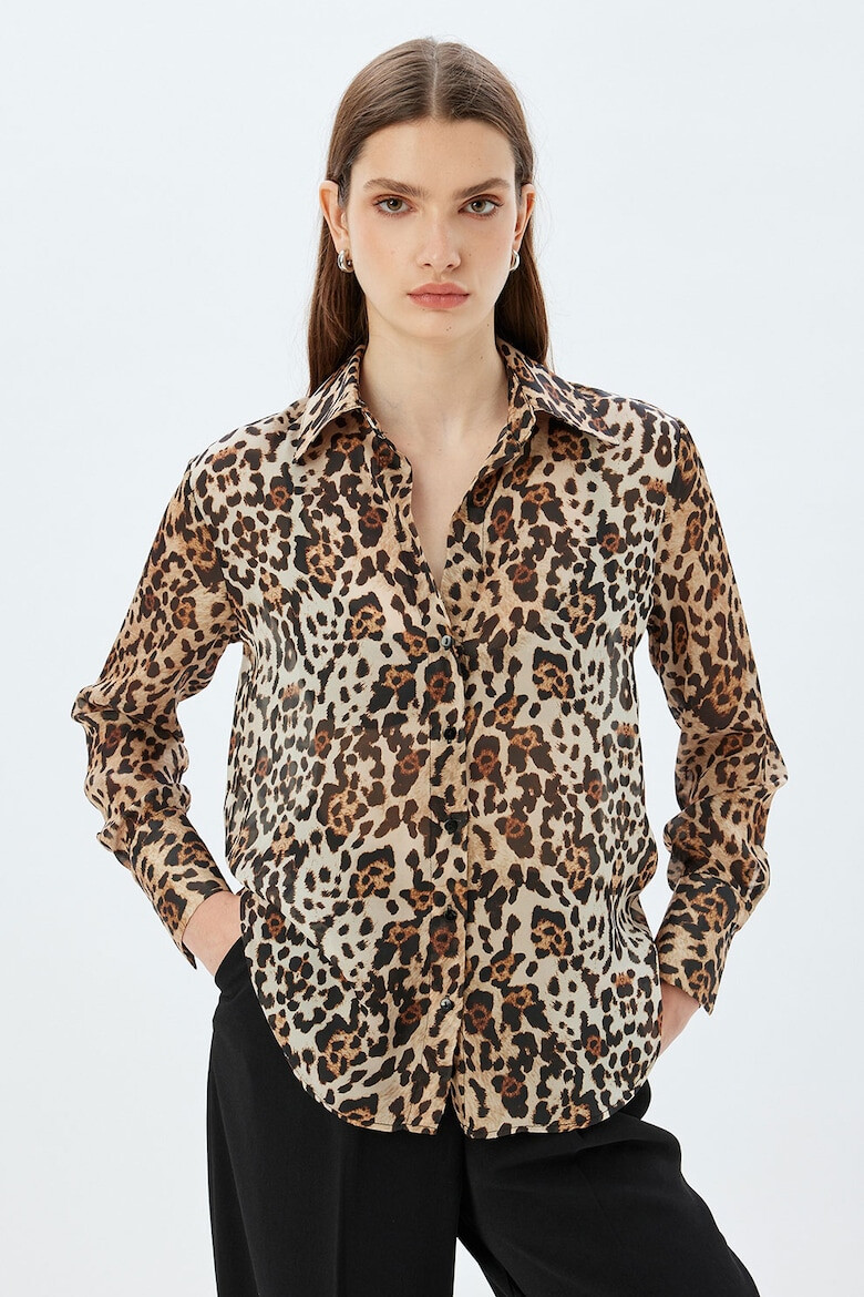 KOTON Camasa regular fit cu animal print - Pled.ro