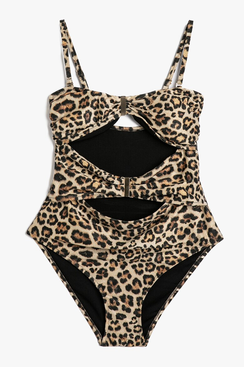 KOTON Costum de baie intreg cu animal print si decupaje - Pled.ro