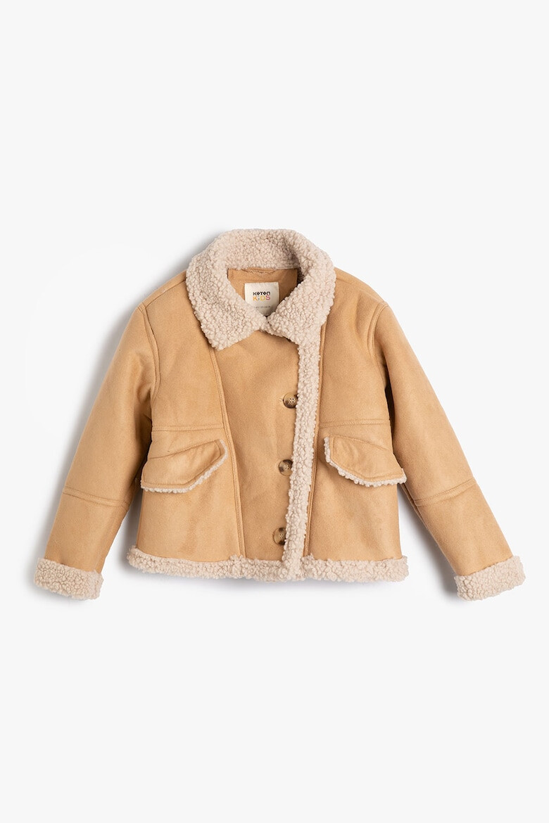 KOTON Haina de blana shearling sintetica cu detalii teddy - Pled.ro