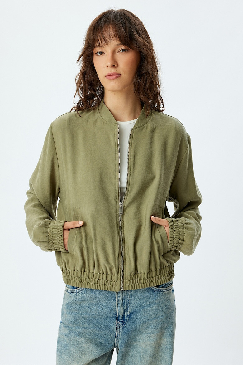 KOTON Jacheta bomber crop din amestec de modal - Pled.ro