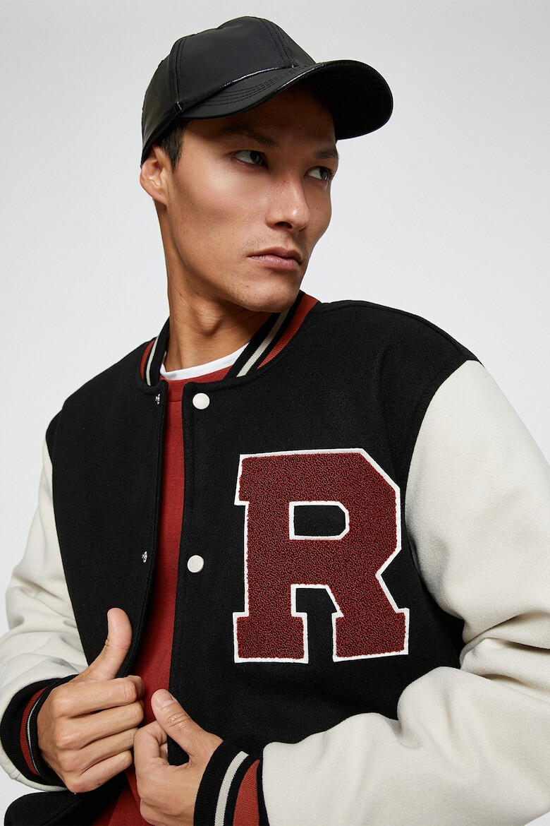 KOTON Jacheta Varsity cu detaliu text brodat - Pled.ro