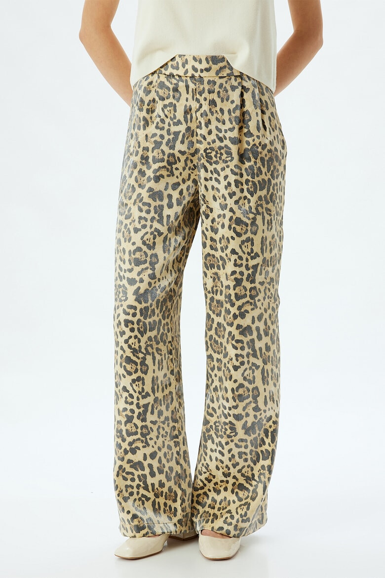 KOTON Pantaloni ampli cu animal print - Pled.ro