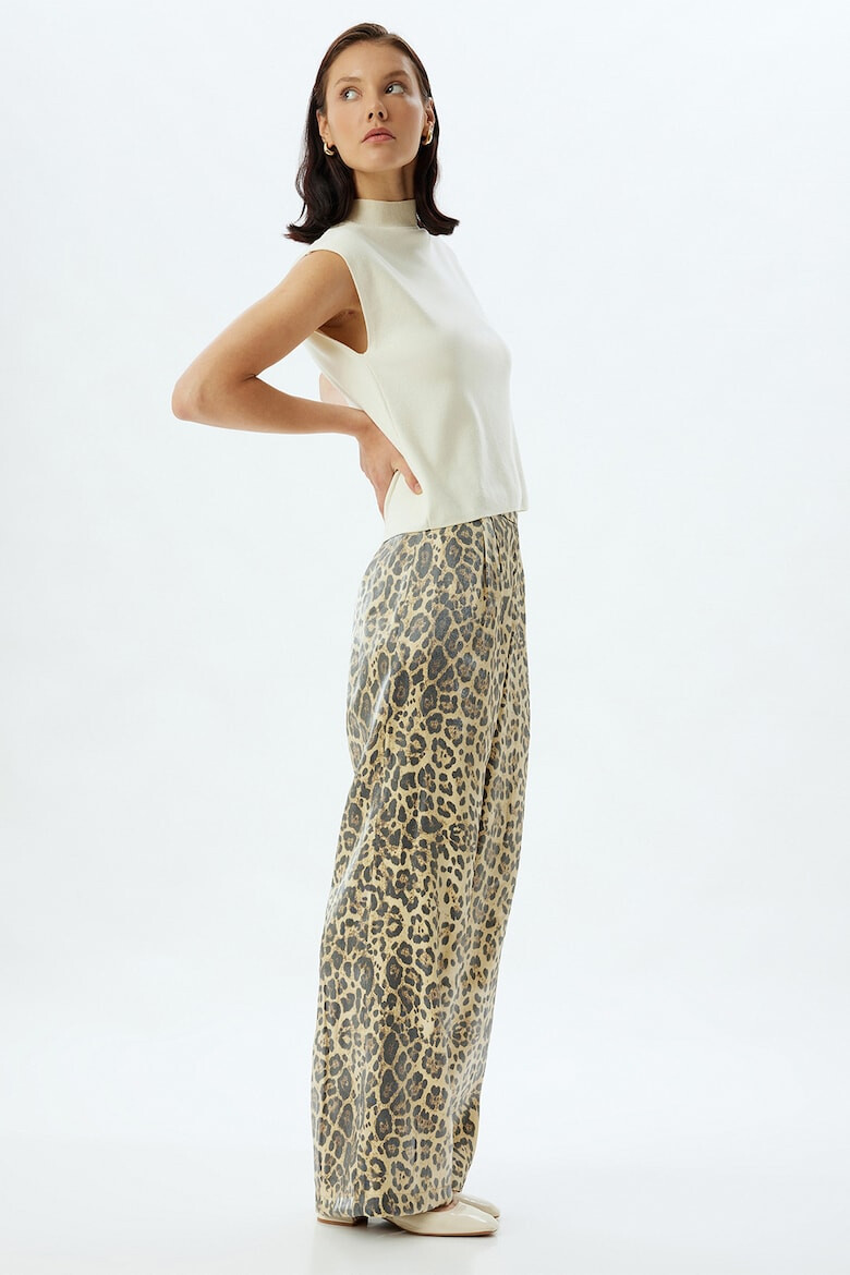 KOTON Pantaloni ampli cu animal print - Pled.ro