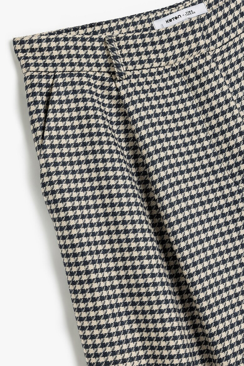 KOTON Pantaloni ampli cu model houndstooth - Pled.ro