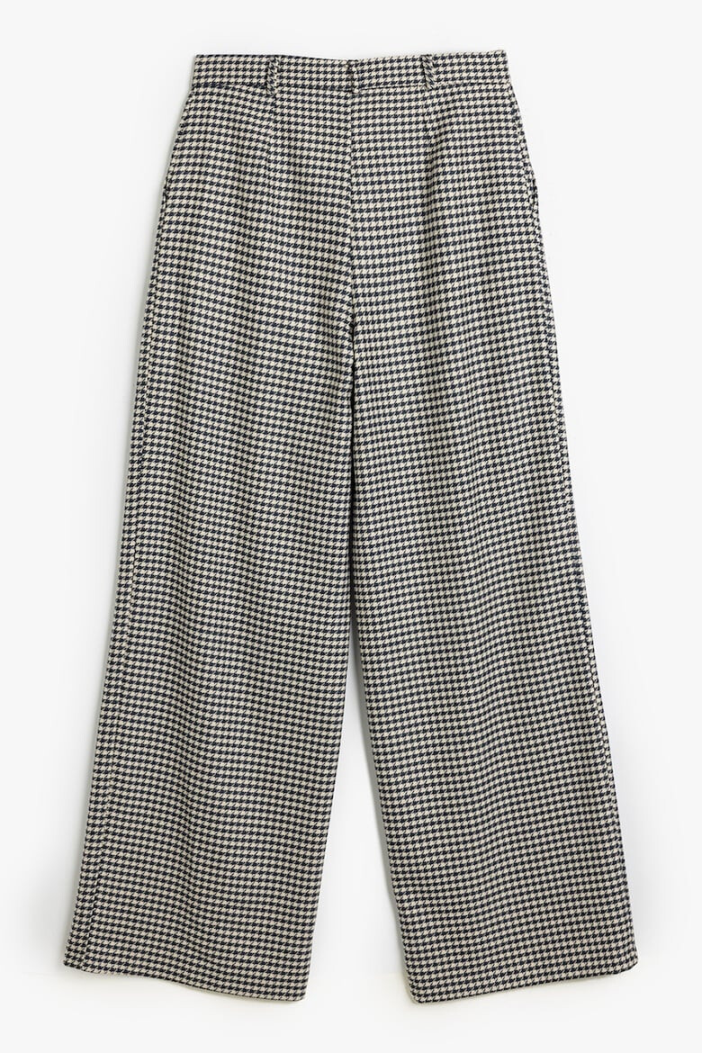 KOTON Pantaloni ampli cu model houndstooth - Pled.ro