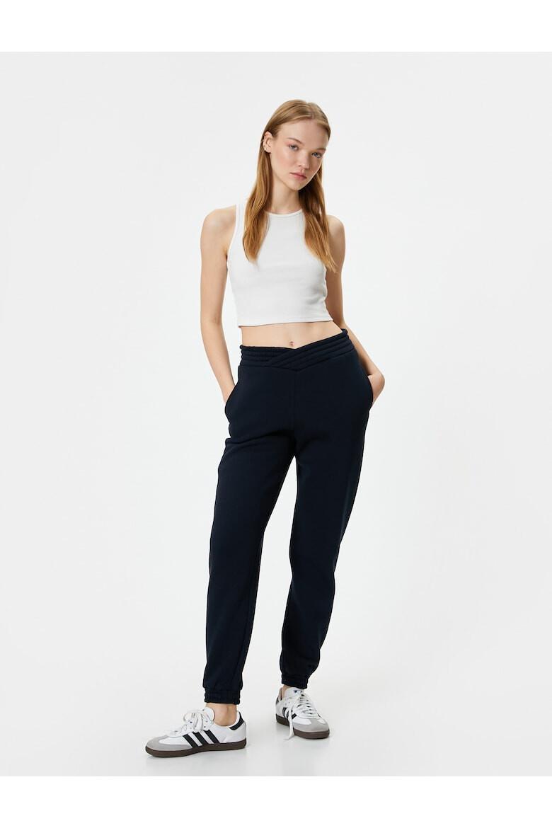 KOTON Pantaloni crop de trening cu talie inalta - Pled.ro