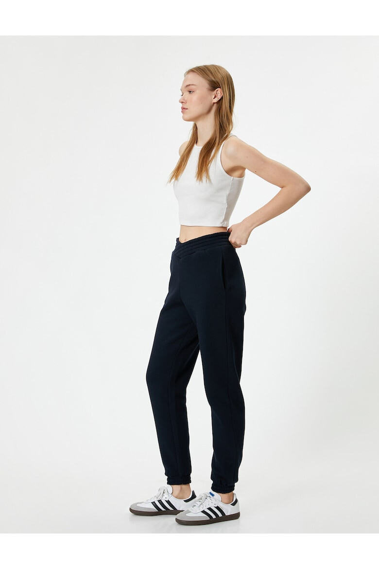 KOTON Pantaloni crop de trening cu talie inalta - Pled.ro