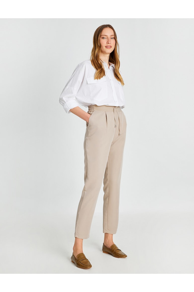 KOTON Pantaloni crop din amestec de modal - Pled.ro